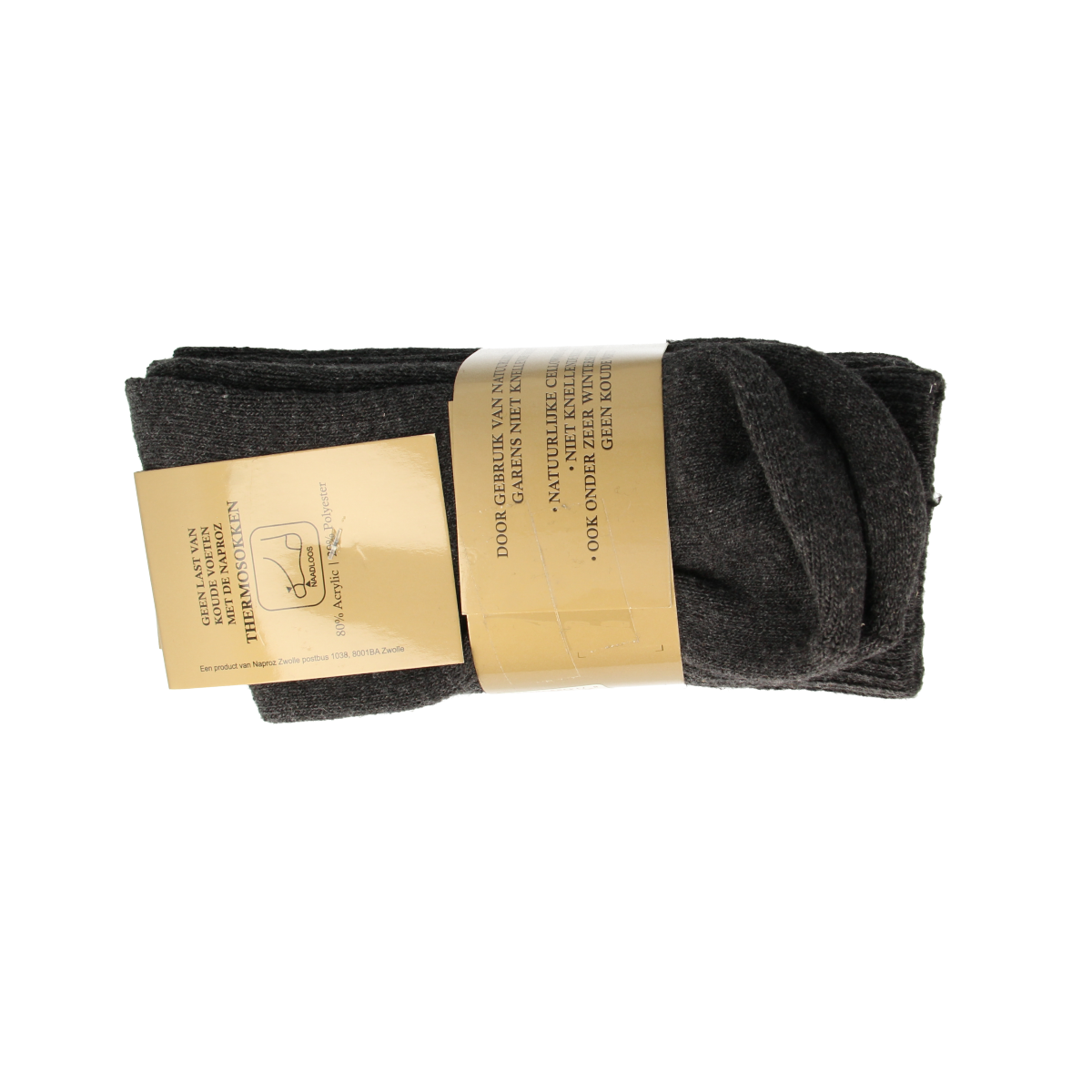 Naproz Thermo sokken grijs maat 35-38 3.00 Paar