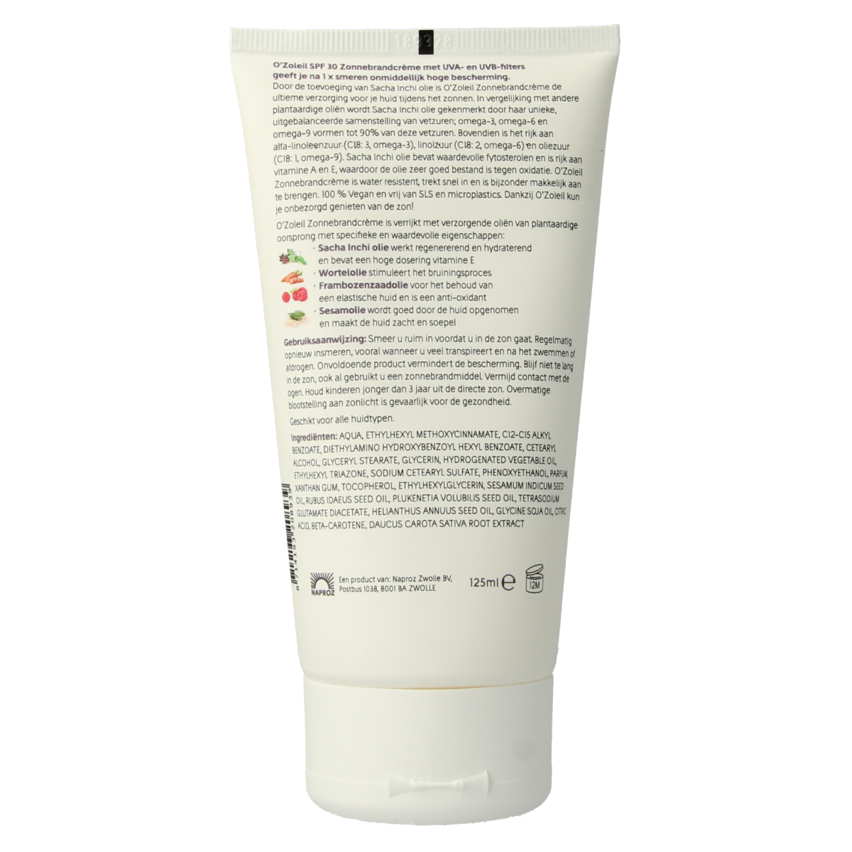O' Zoleil Zonnebrandcreme SPF30 125.00 Milliliter