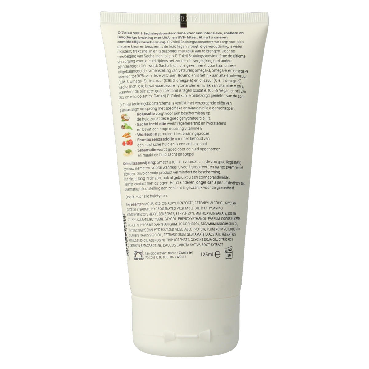 O' Zoleil Bruiningsbooster creme SPF6 125.00 Milliliter