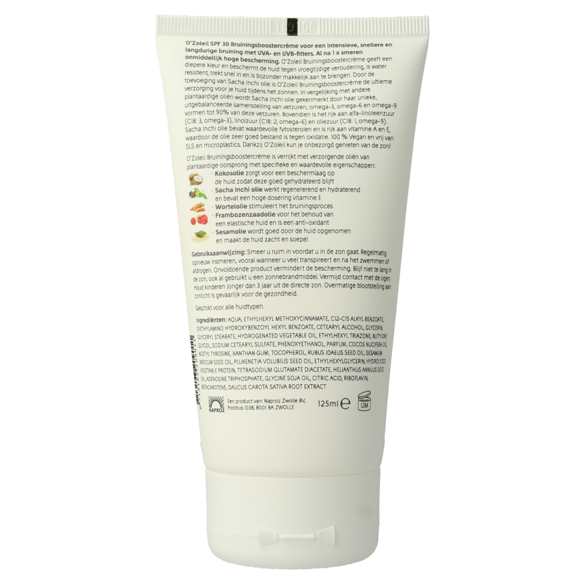 O' Zoleil Bruiningsbooster creme SPF30 125.00 Milliliter