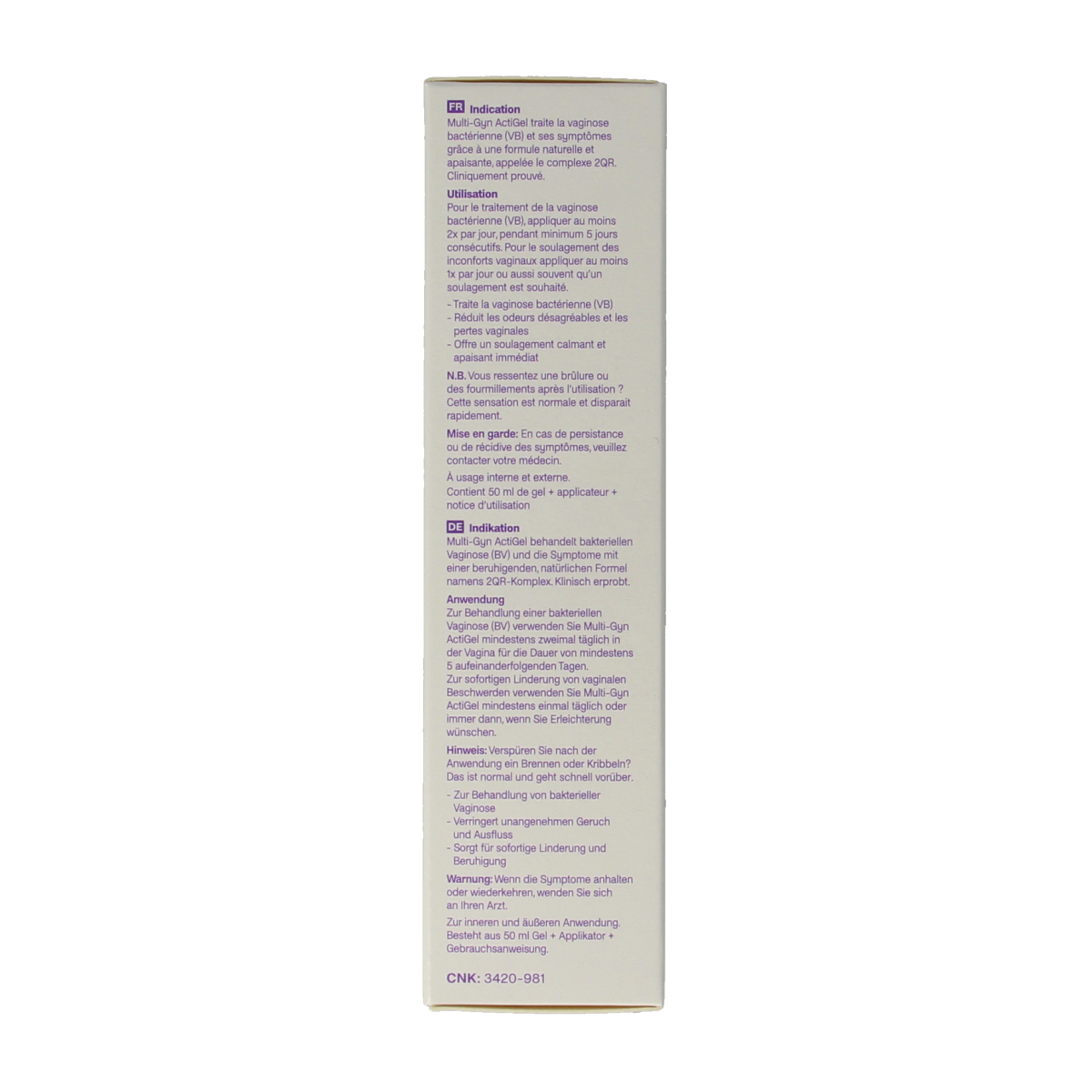 Multi GYN Gel actigel  50.00 Milliliter