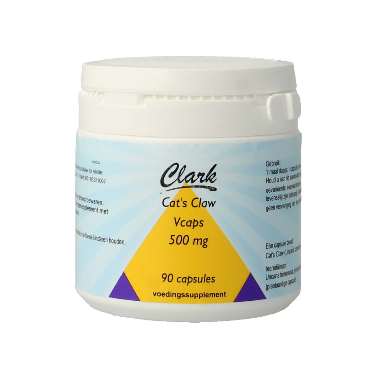 Clark Cat's claw 500mg 90.00 Vegetarische capsules