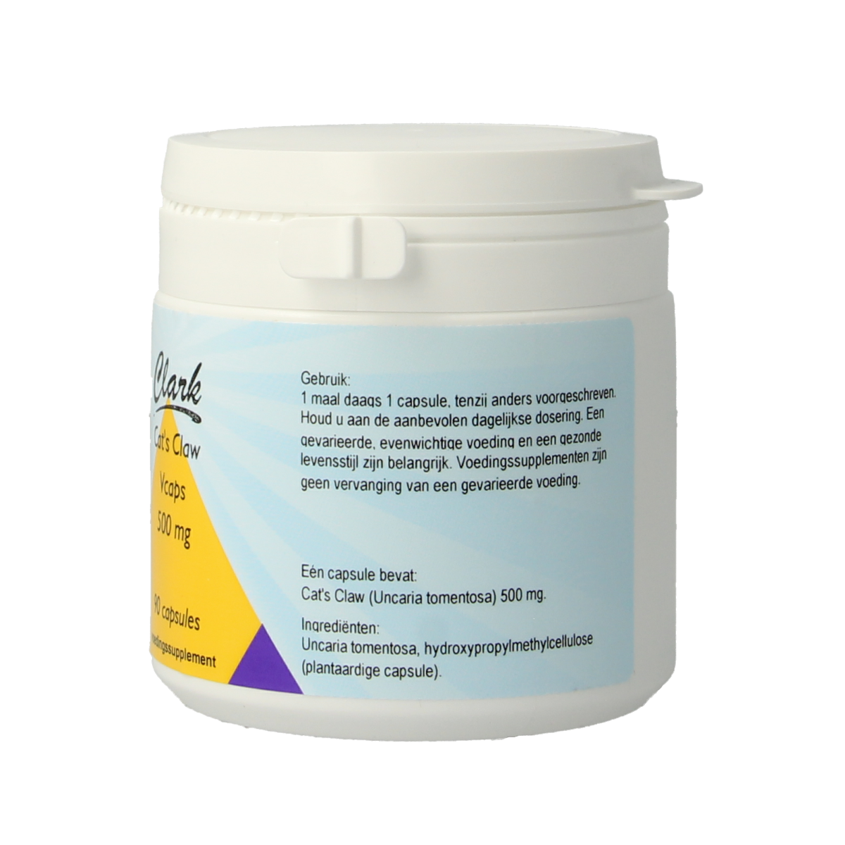 Clark Cat's claw 500mg 90.00 Vegetarische capsules