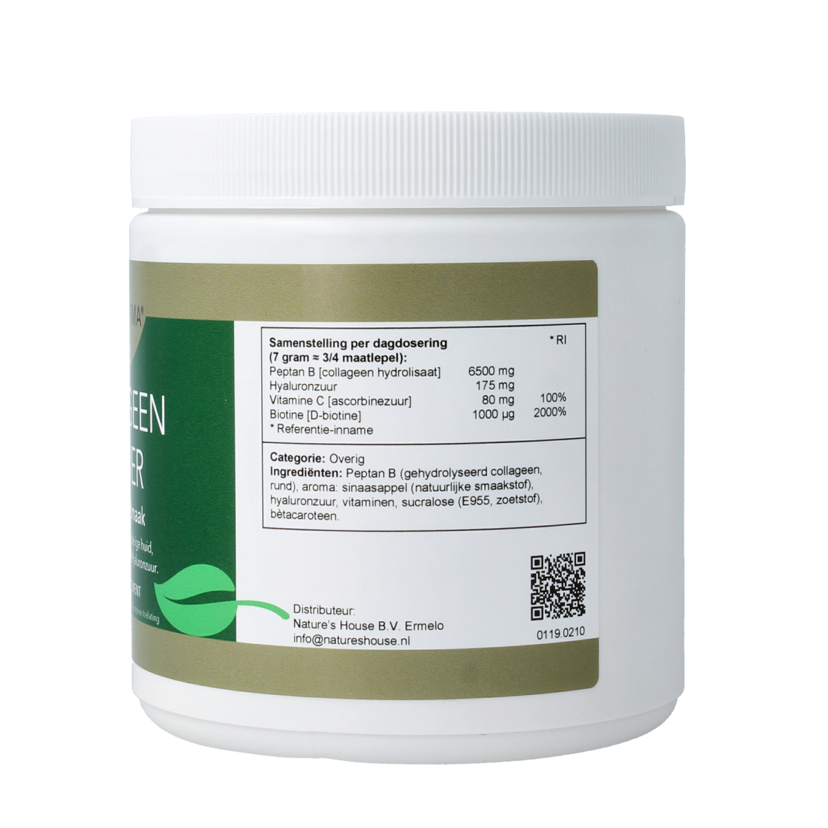 Natupharma Collageen poeder sinaasappelsmaak 210.00 Gram