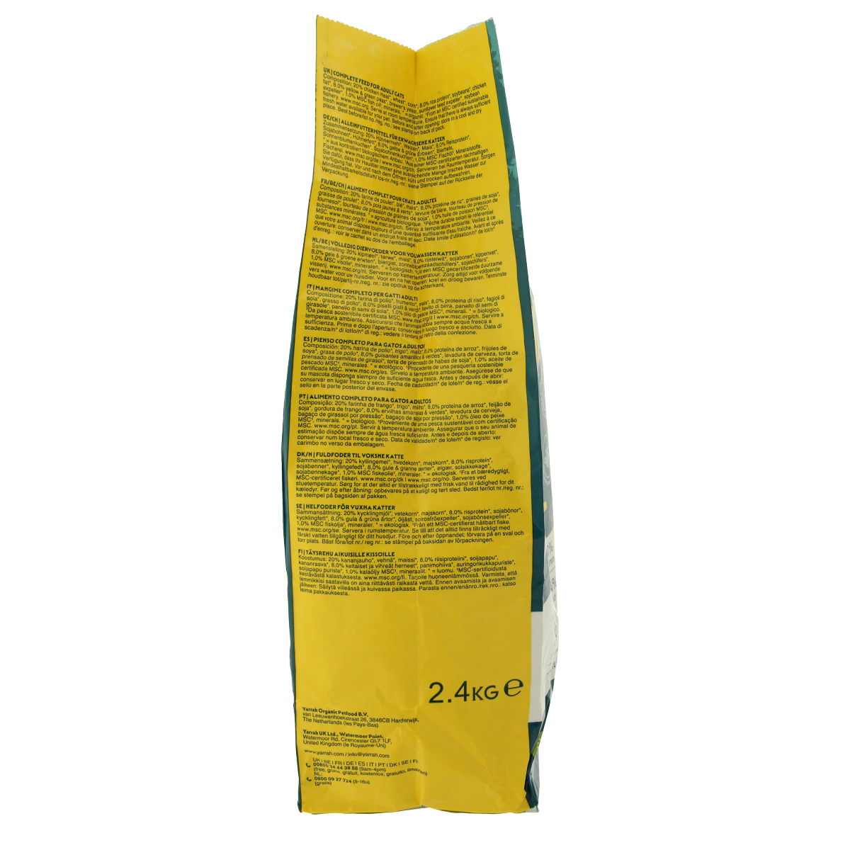 Yarrah Adult kattenvoer met kip bio 2400.00 Gram