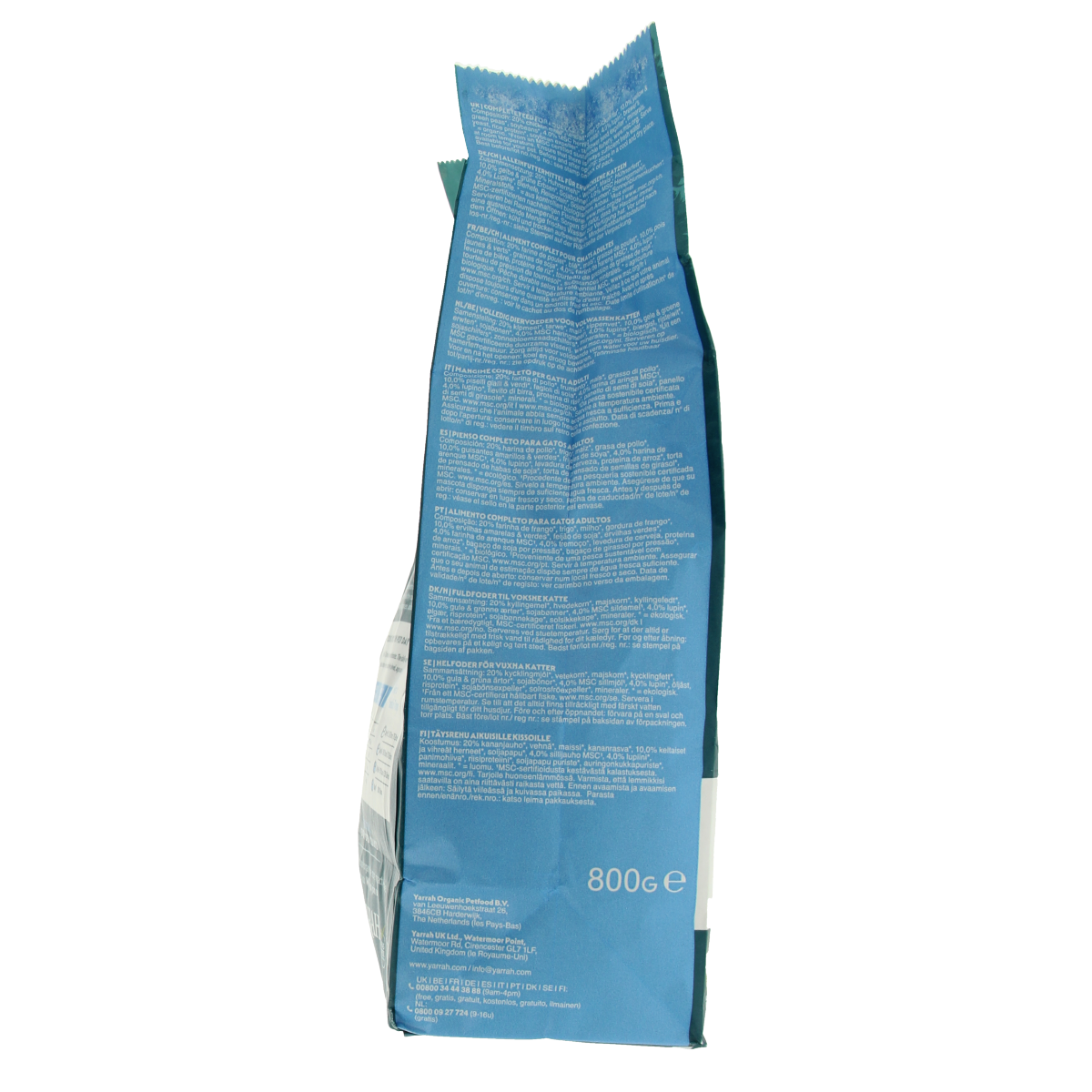 Yarrah Adult kattenvoer met vis en kip bio 800.00 Gram