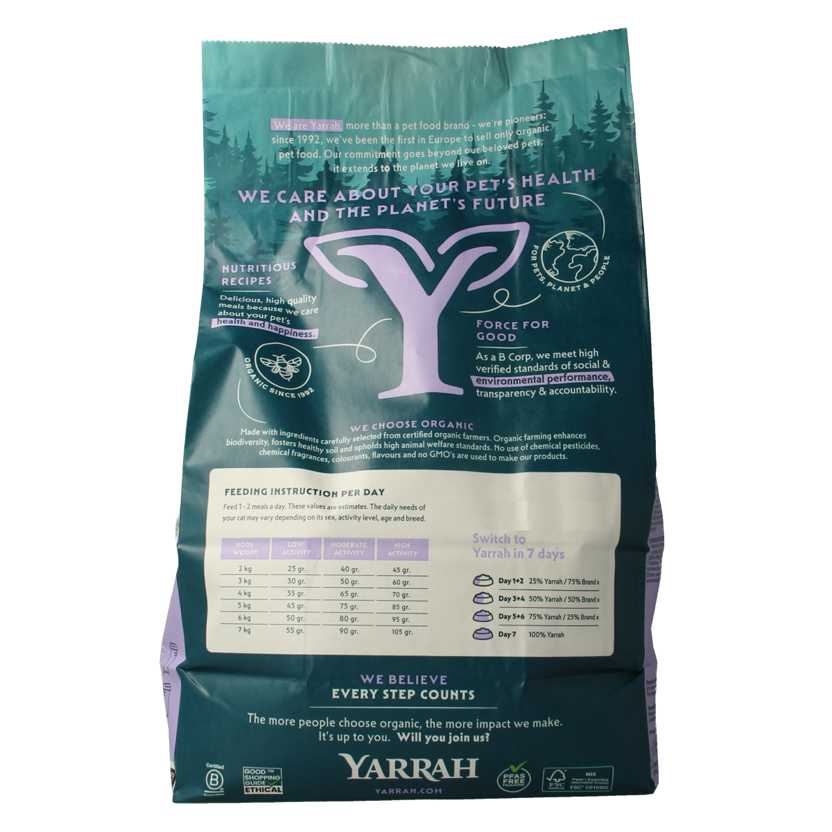 Yarrah Kattenvoer voor gesteriliseerde kat wheat-free bio 2000.00 Gram