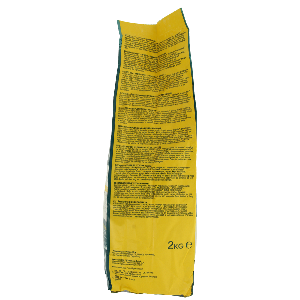 Yarrah Adult hondenvoer met kip bio MSC 2000.00 Gram