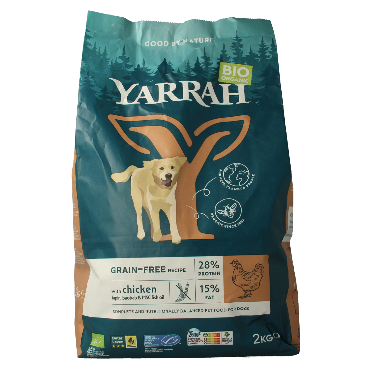 Yarrah Hondenvoer grainfree bio 2000.00 Gram