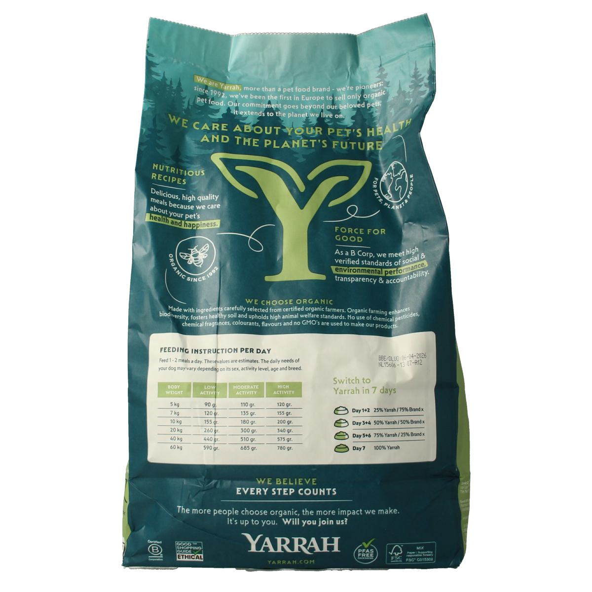 Yarrah Hondenvoer vega wheat-free bio 2000.00 Gram