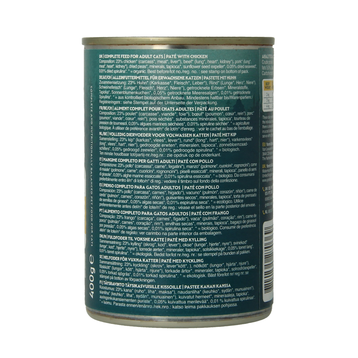 Yarrah Kattenvoer pate met kip bio 400.00 Gram