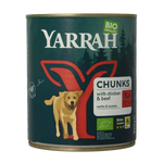 Yarrah Hondenvoer chunks rund en kip in saus bio 820.00 Gram