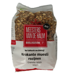 De Halm Krokante muesli rozijn bio 500.00 Gram