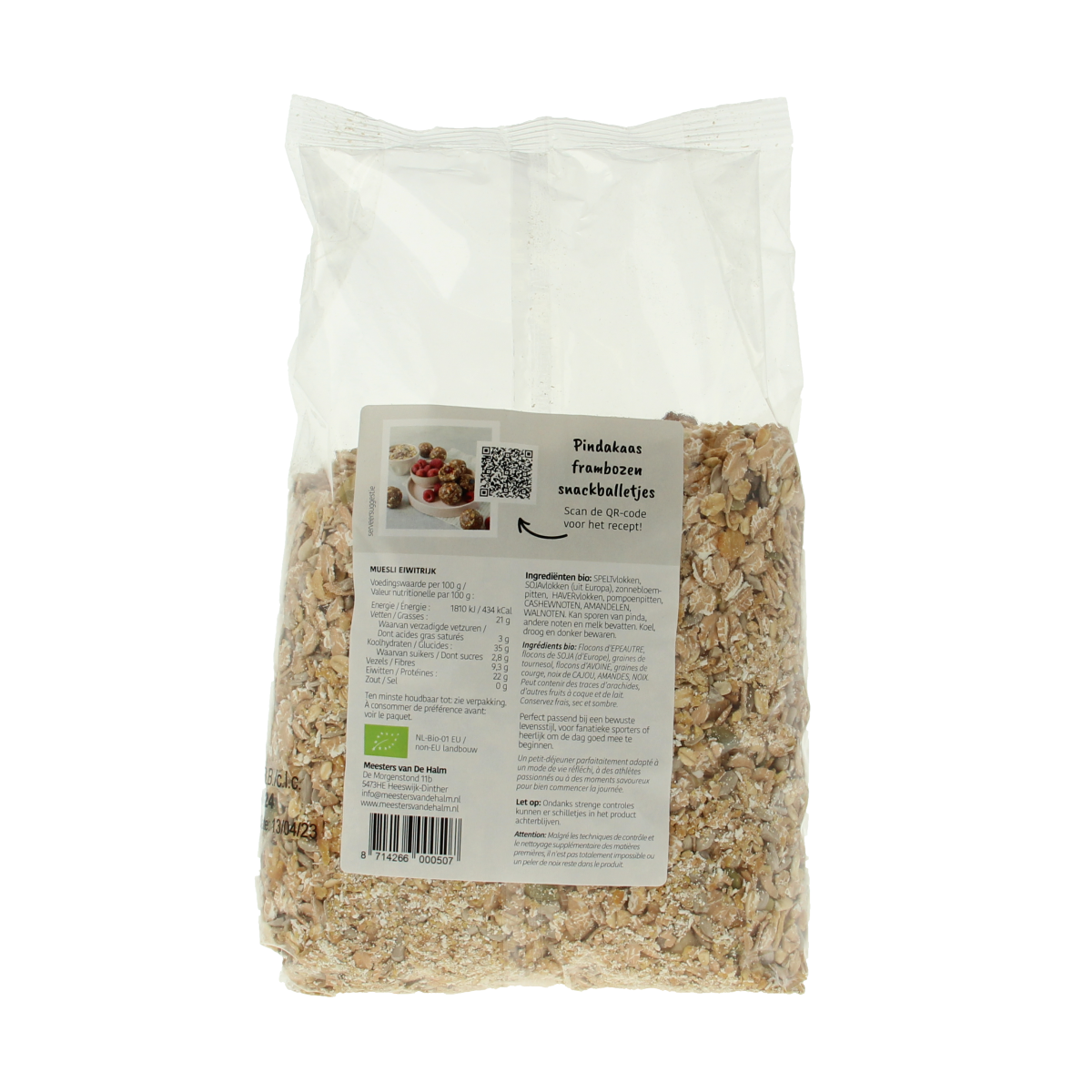 De Halm Muesli eiwitrijk  herstel after sport bio 1.00 Kilogram