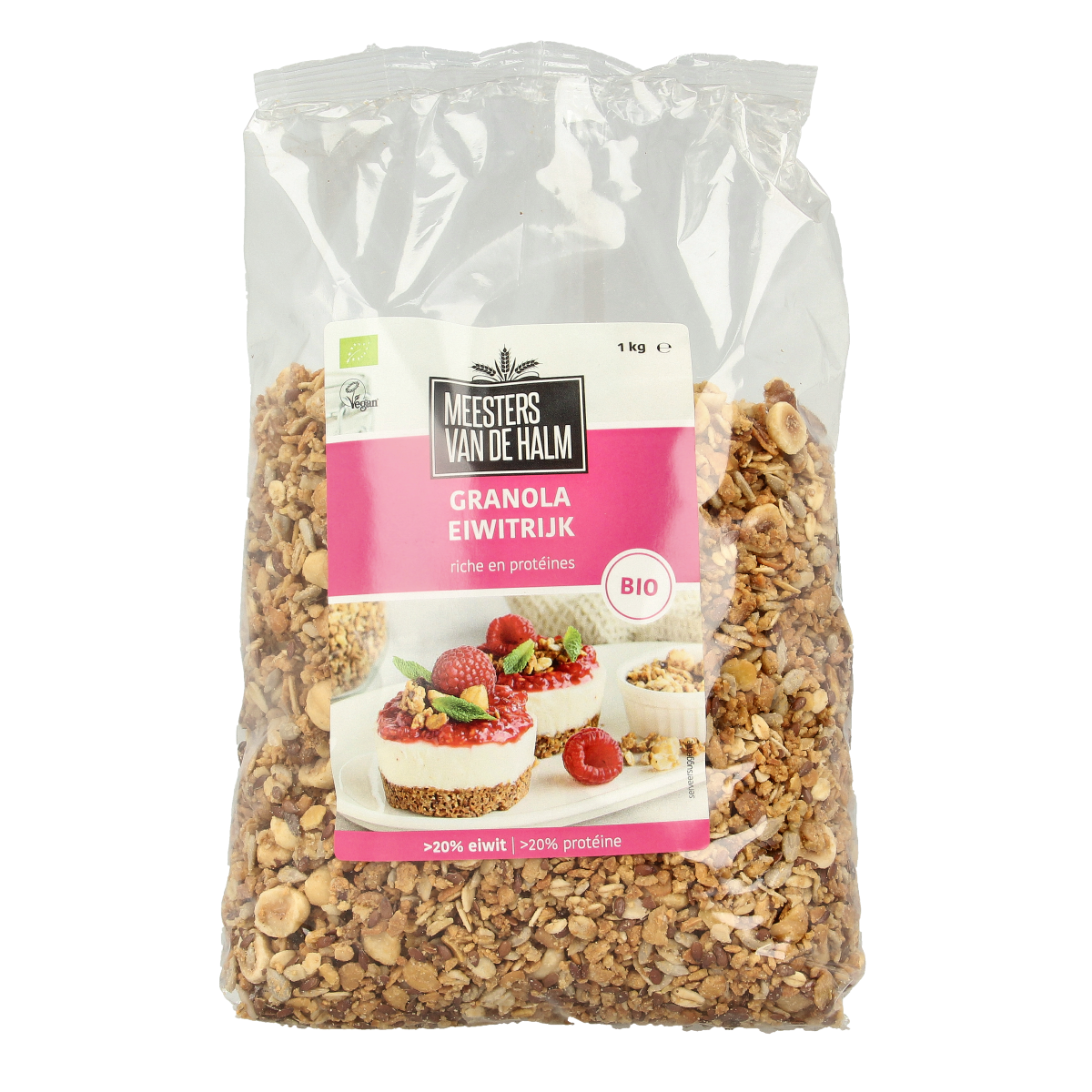 De Halm Granola eiwitrijk bio 1.00 Kilogram