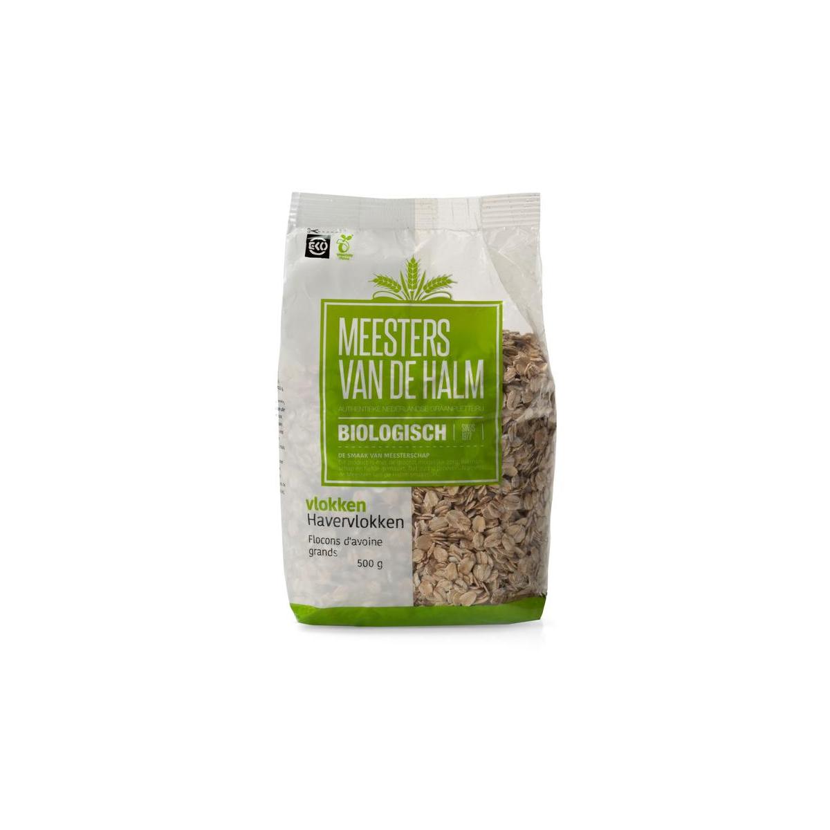 De Halm Havervlokken grof bio 500.00 Gram