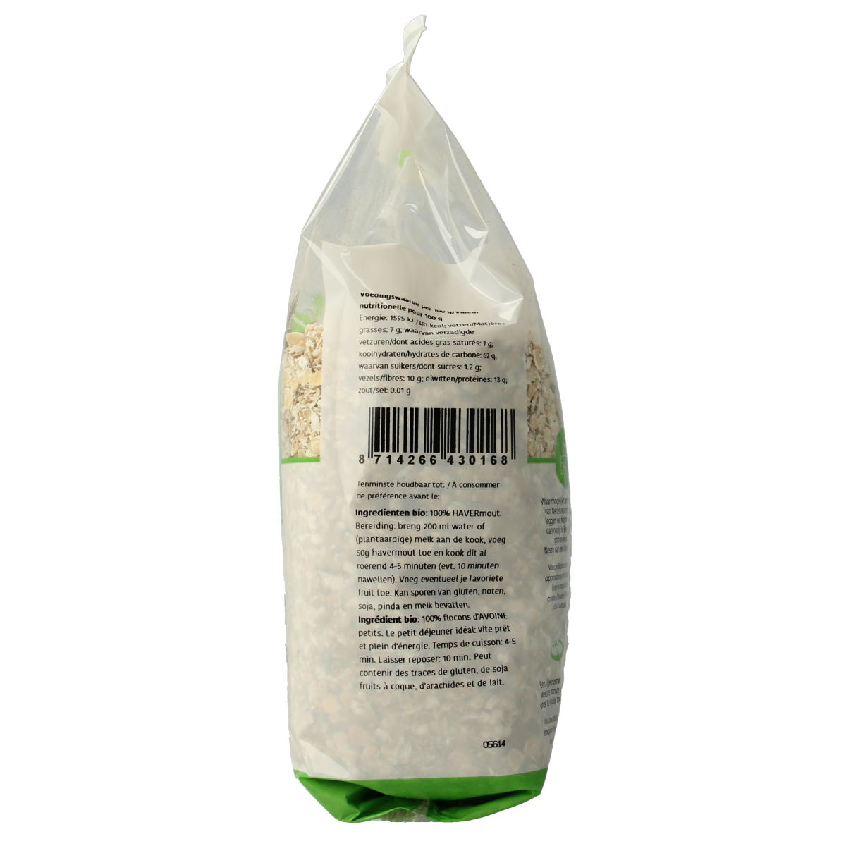 De Halm Havermout bio 500.00 Gram