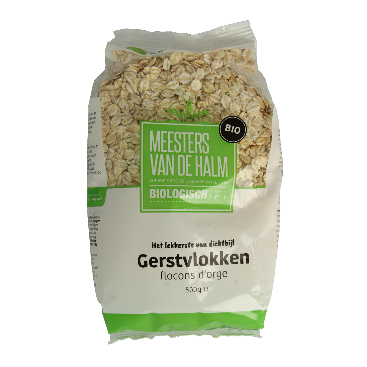 De Halm Gerstvlokken bio 500.00 Gram