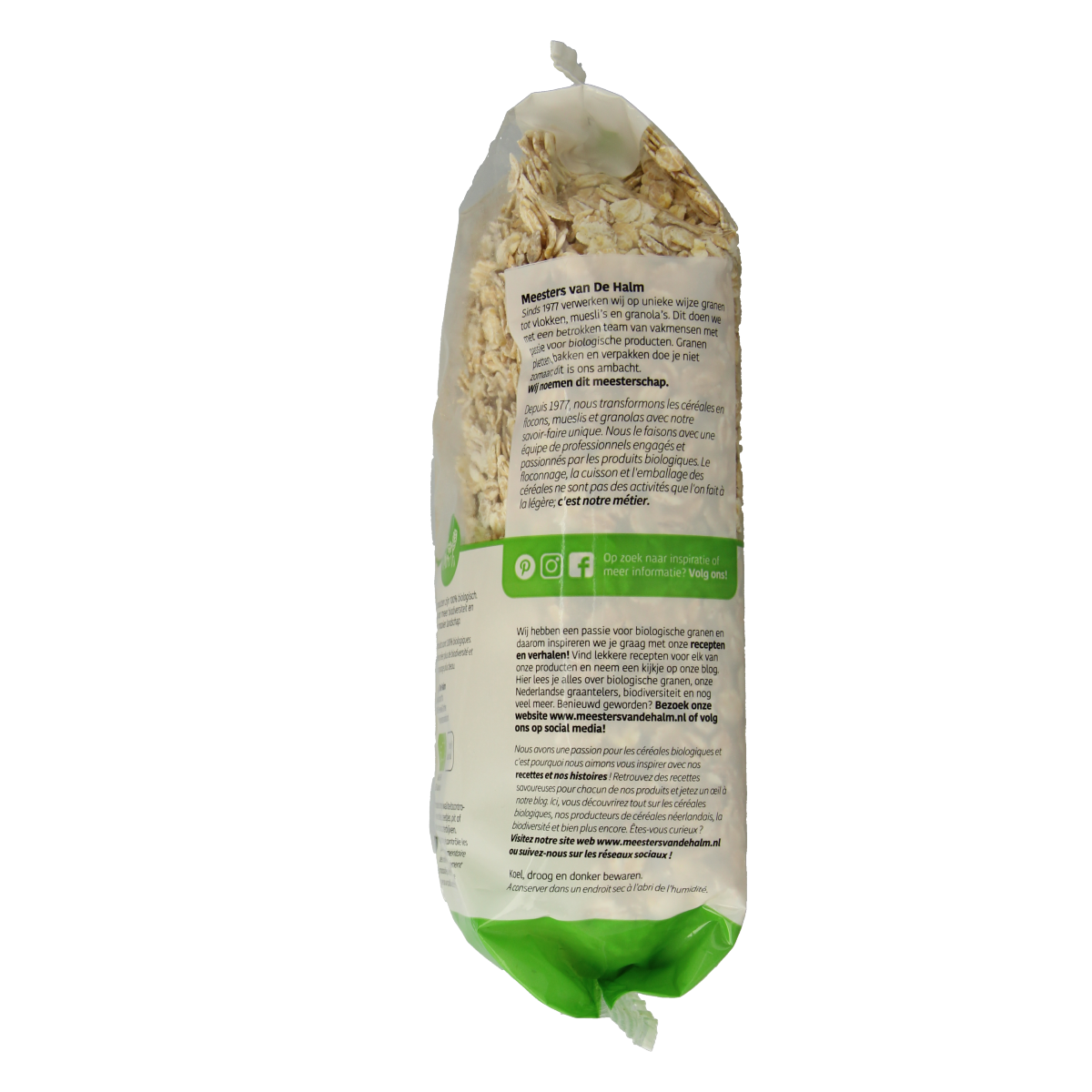 De Halm Gerstvlokken bio 500.00 Gram