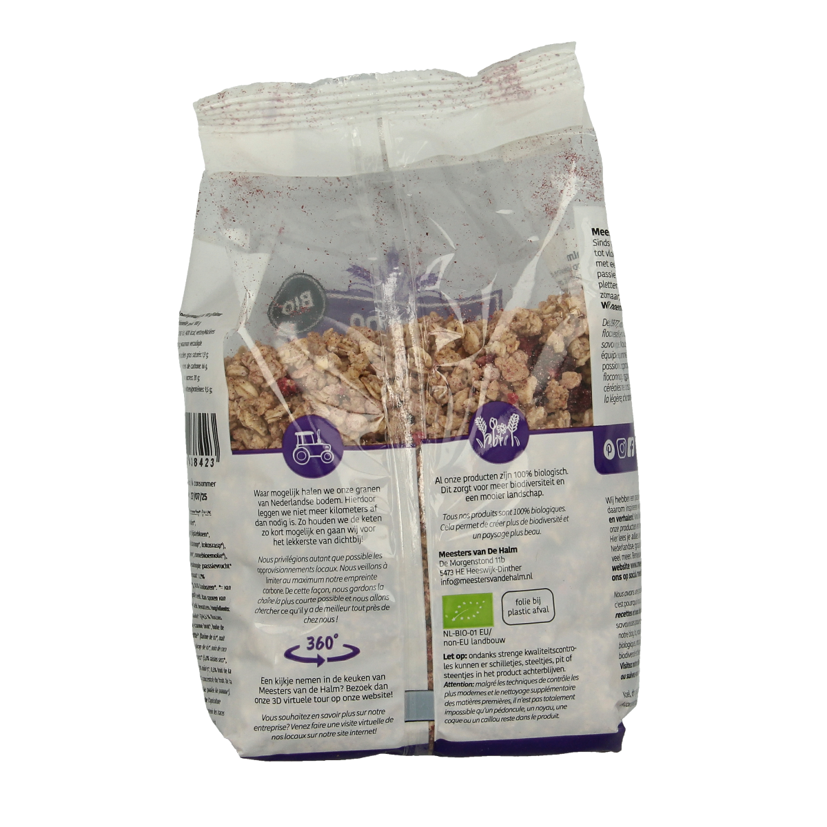 De Halm Crunchy granola haver fruit bio 450.00 Gram
