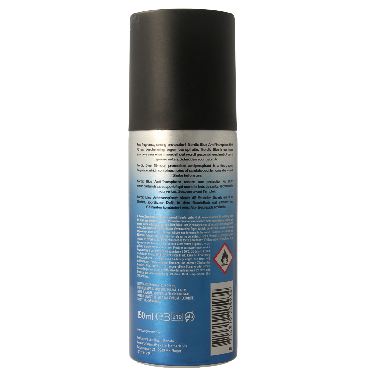 Vogue Men Nordic Blue anti-transpirant  150.00 Milliliter