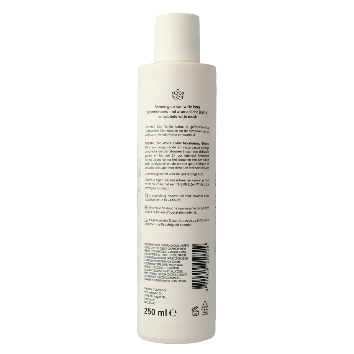 Therme Zen white lotus moisturising shower oil 250.00 Milliliter