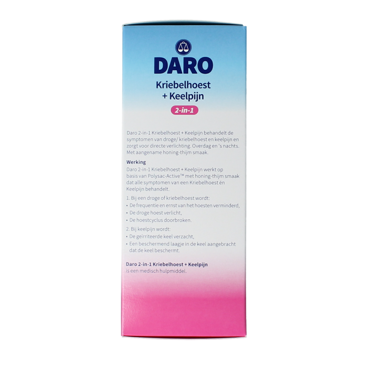 Daro 2 in 1 Kriebelhoest en keelpijn 150.00 Milliliter