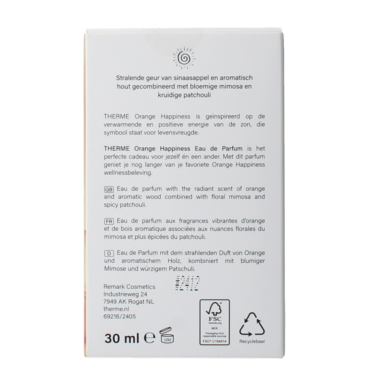 Therme Orange happiness eau de parfum 30.00 Milliliter