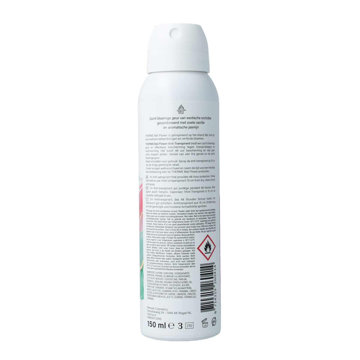 Therme Bali flower deodorant anti-transpirant 150.00 Milliliter