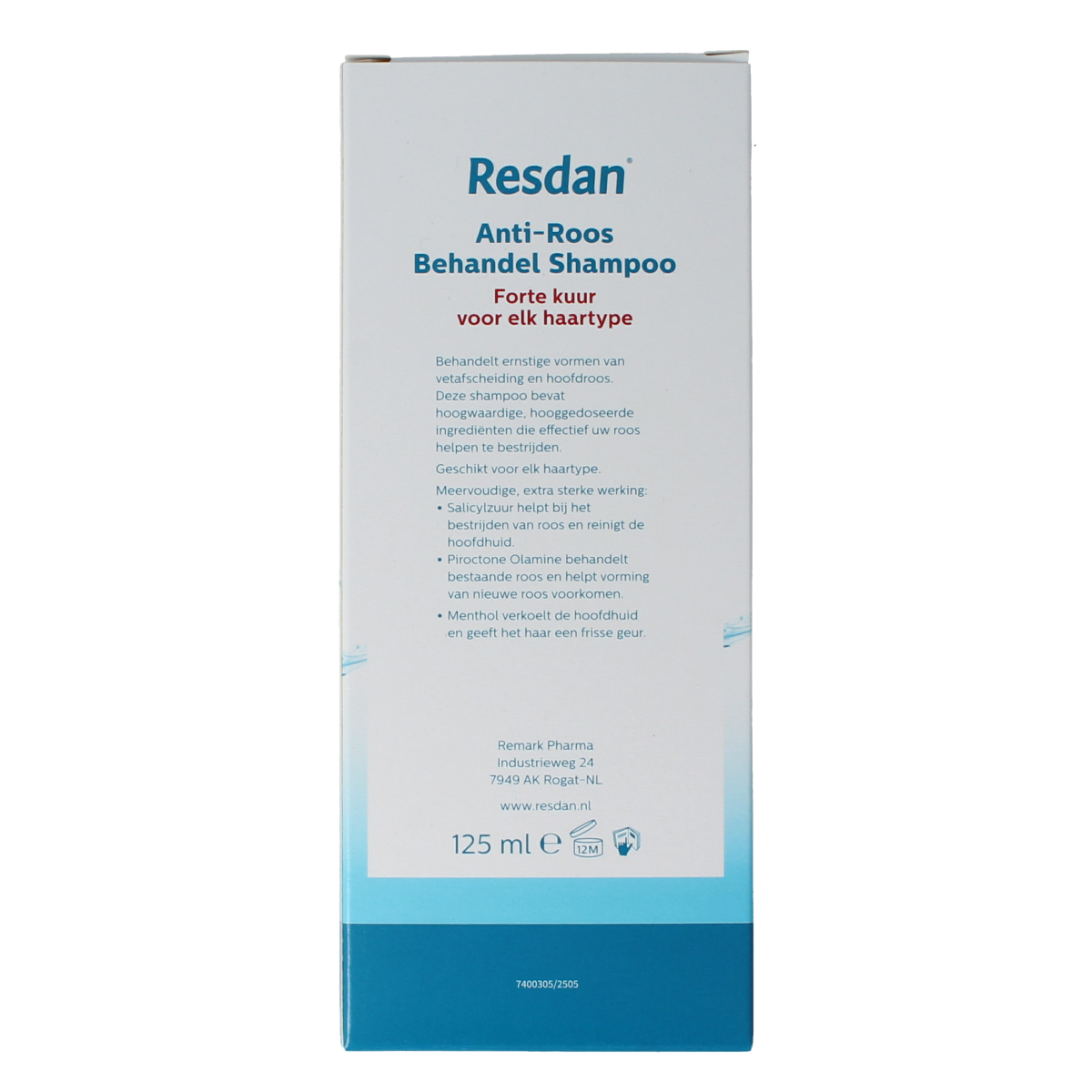 Resdan Shampoo anti-roos forte 125.00 Milliliter