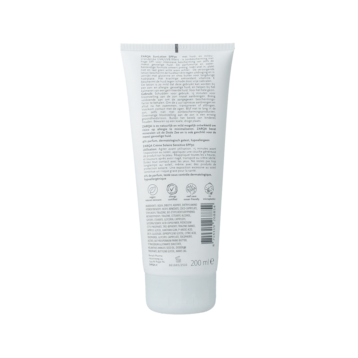 Zarqa Sunlotion SPF50 sensitive 200.00 Milliliter