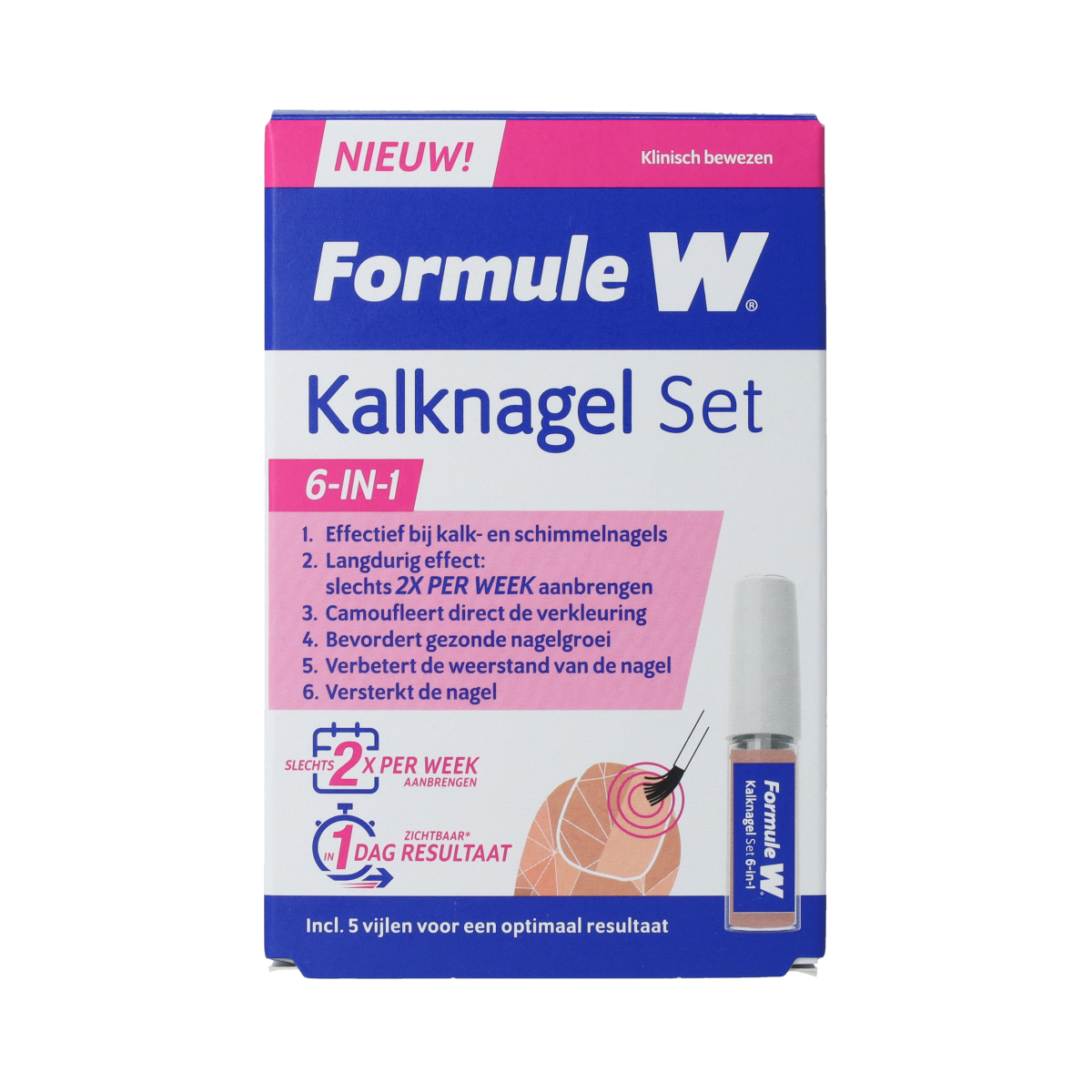 Formule W Kalknagel set 6-in-1 1.00 Set
