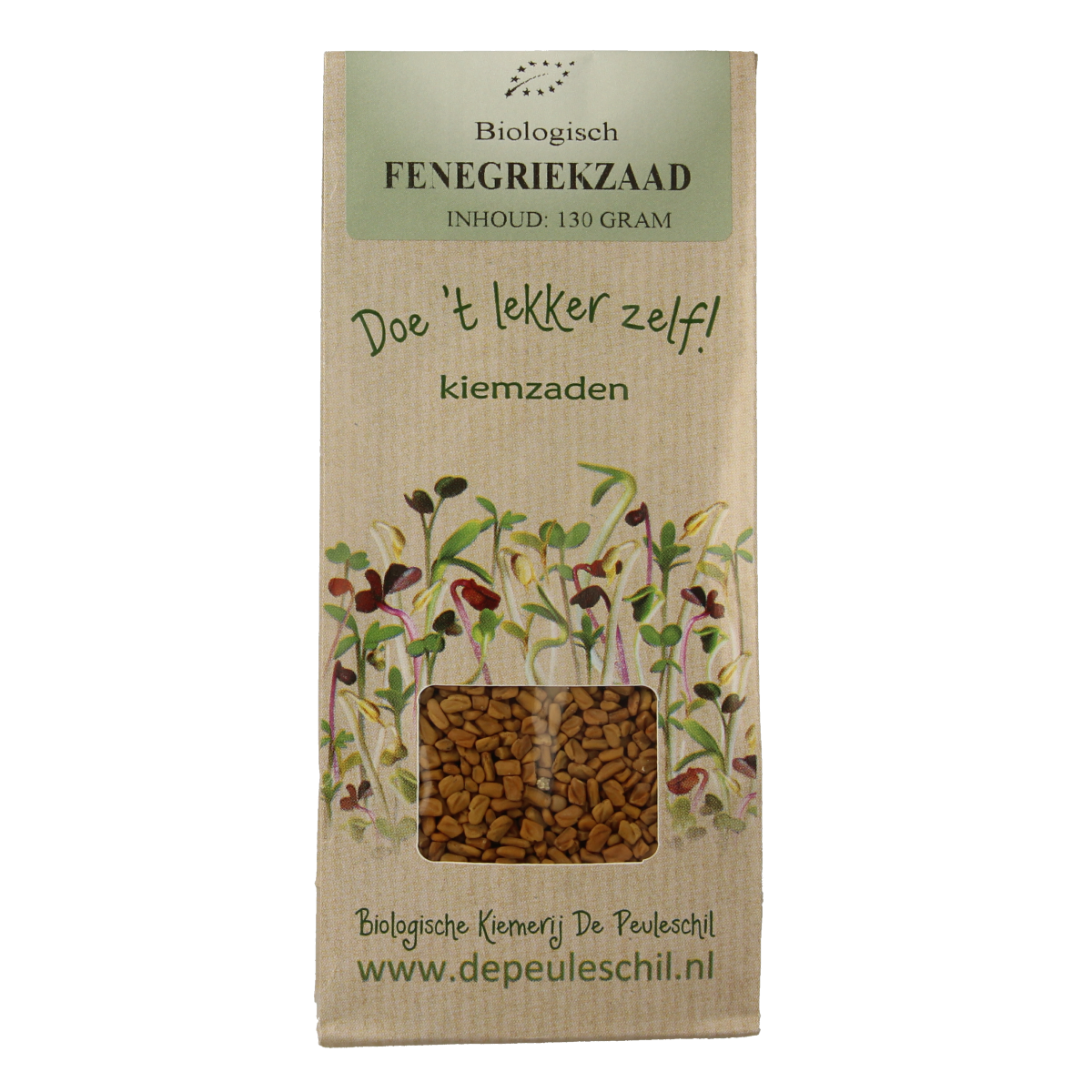 Peuleschil Fenegriek kiemzaad bio 130.00 Gram