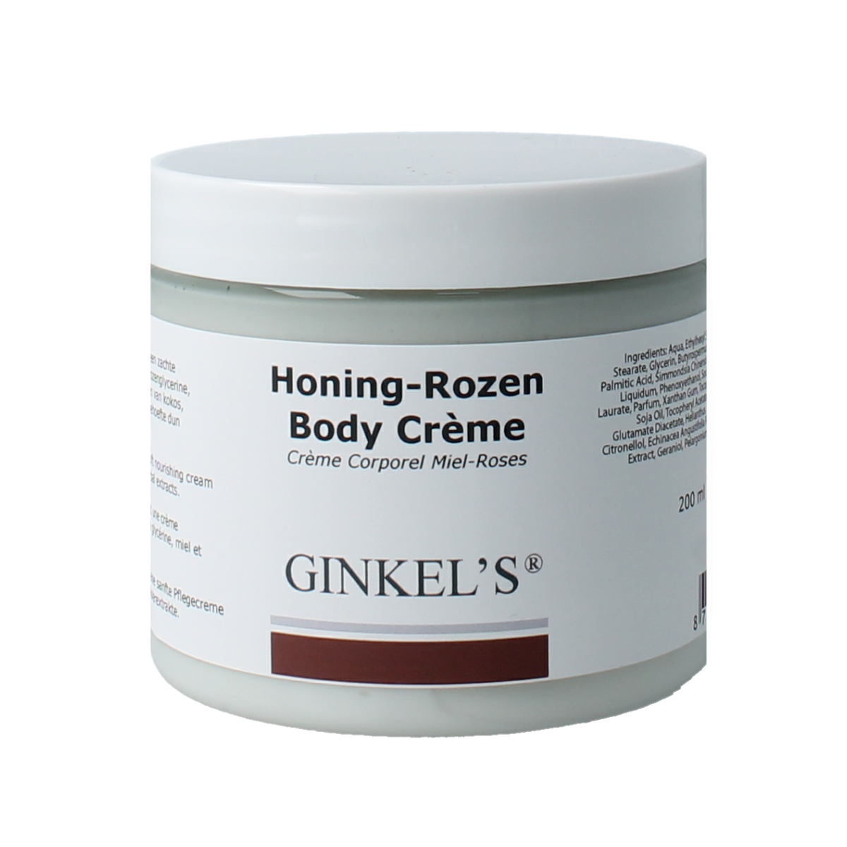 Ginkel's Bodycreme honing rozen 200.00 Milliliter