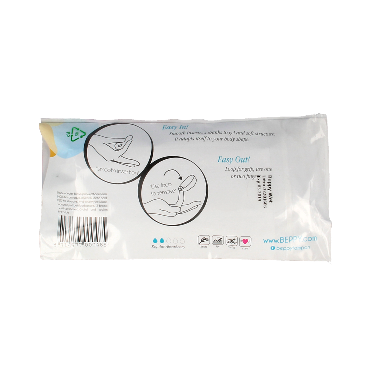 Beppy Soft+ comfort tampons wet 4.00 Stuks