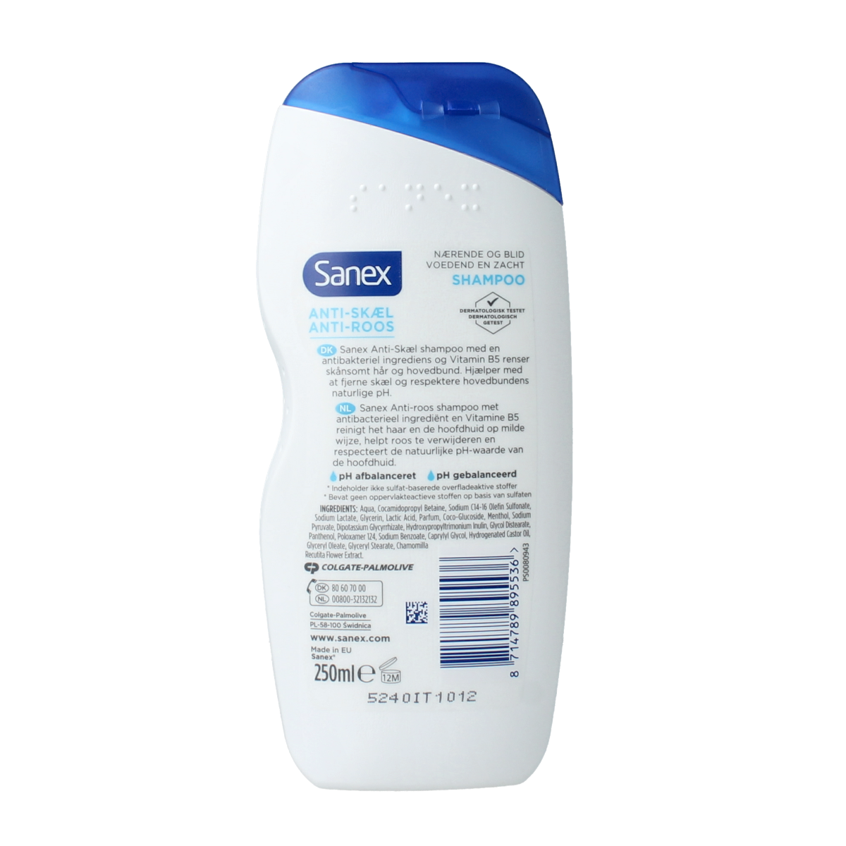 Sanex Shampoo anti roos 250.00 Milliliter