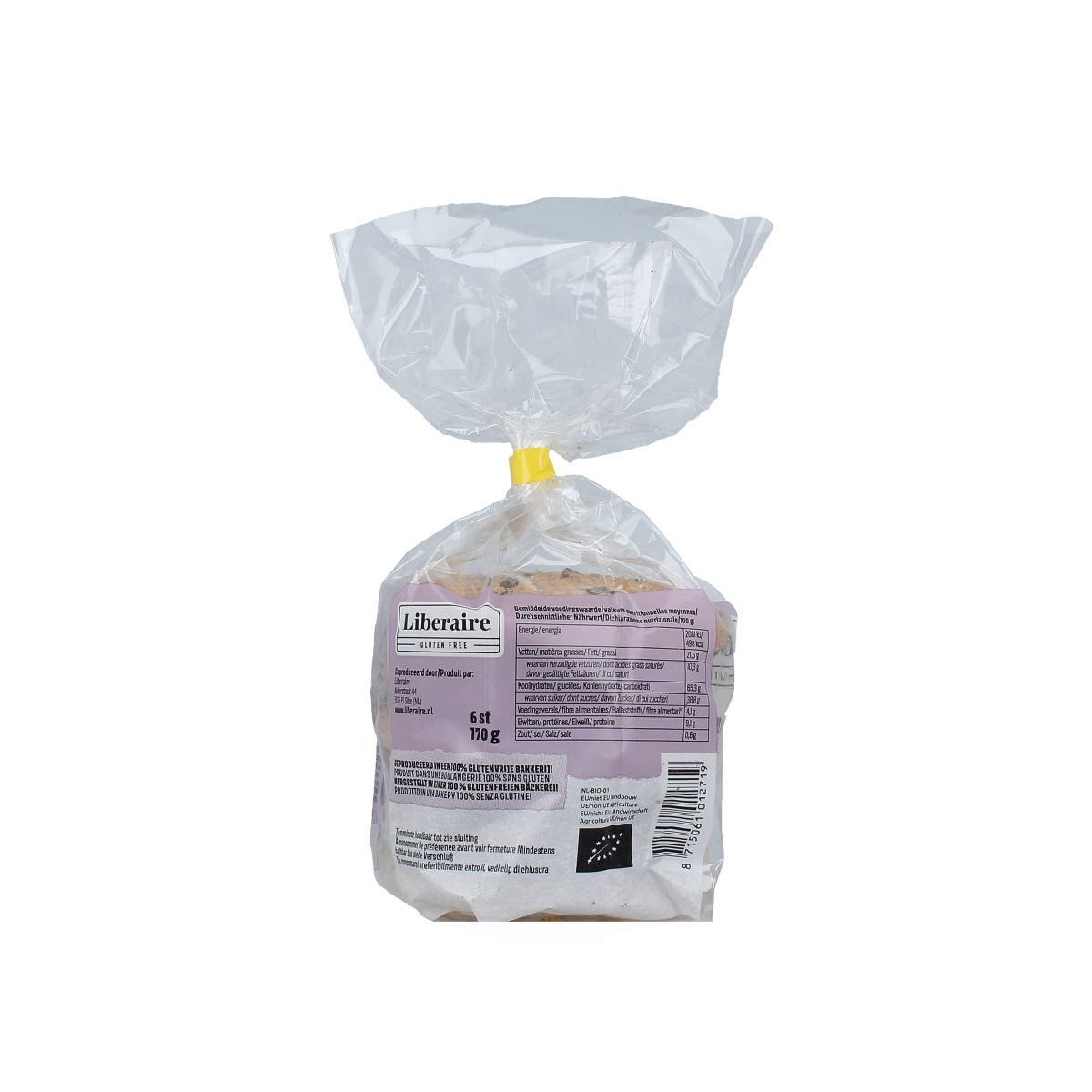 Liberaire Chocolate chip koek bio 170.00 Gram