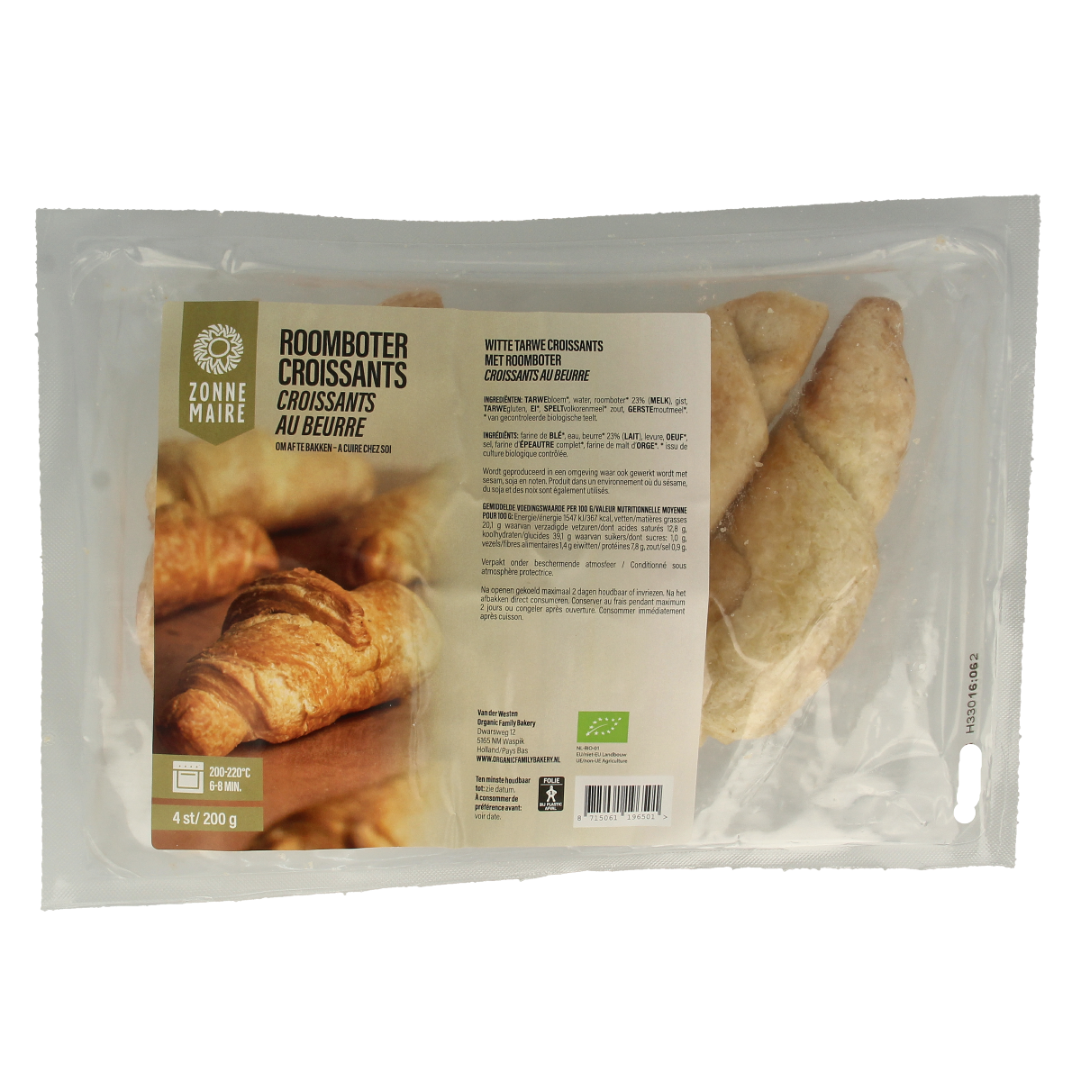 Zonnemaire Croissant roomboter bio 4.00 Stuks