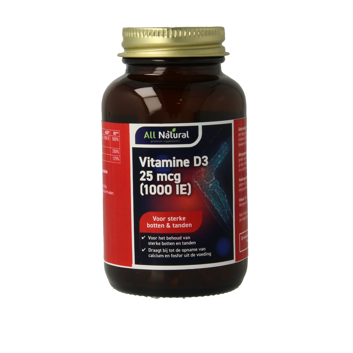 All Natural Vitamine D3 25mcg 120.00 Capsules