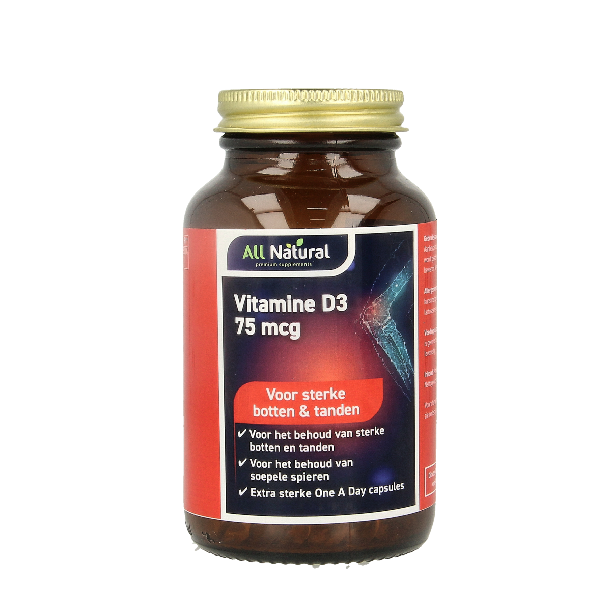 All Natural Vitamine D3 75mcg 30.00 Capsules