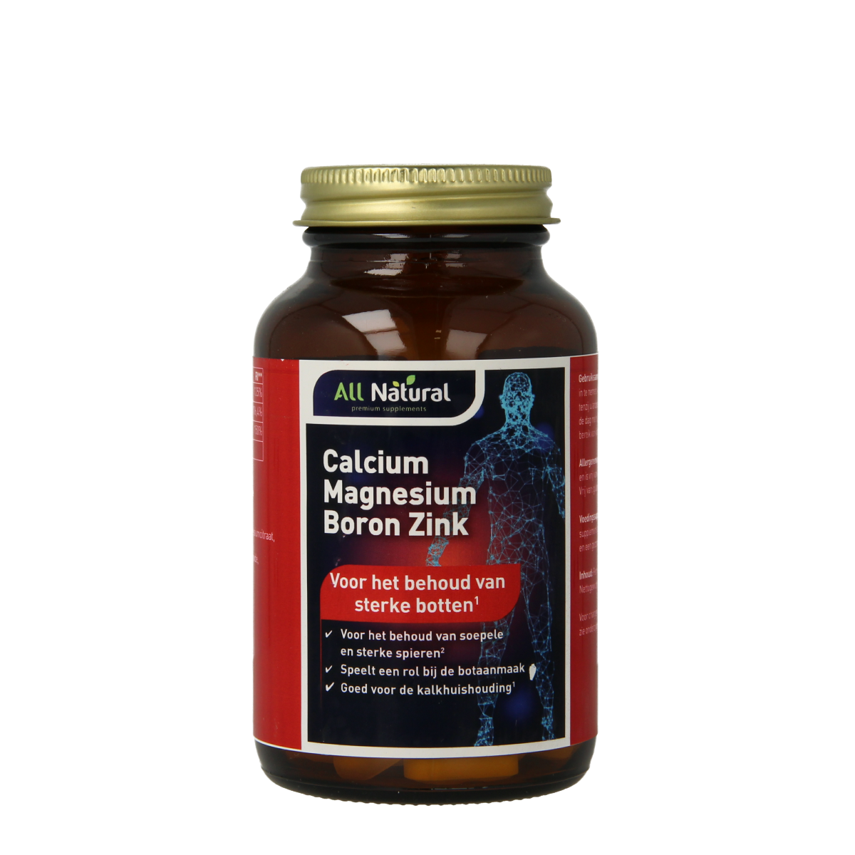 All Natural Calcium magnesium boron zink 90.00 Tabletten