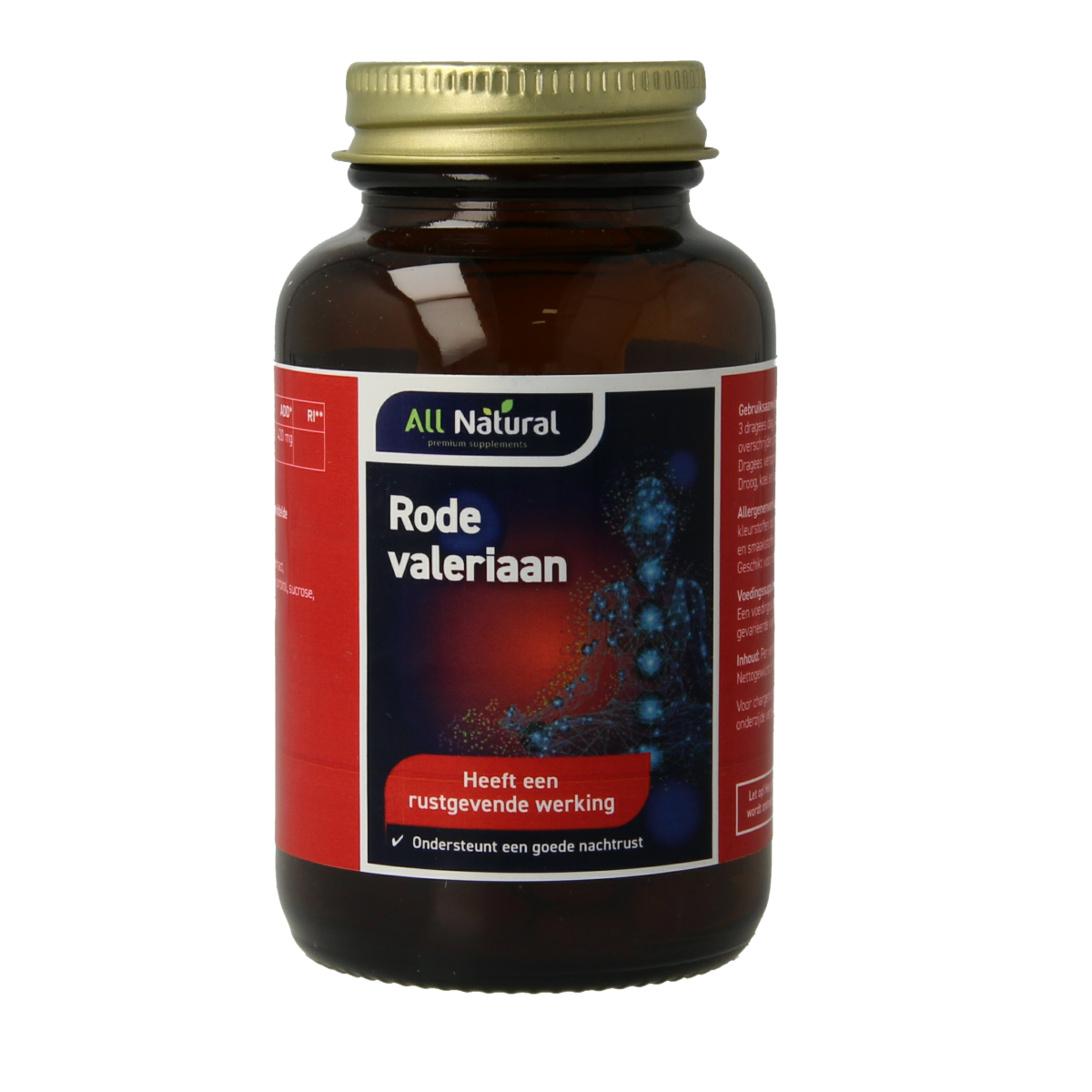 All Natural Rode valeriaan  100.00 Dragees