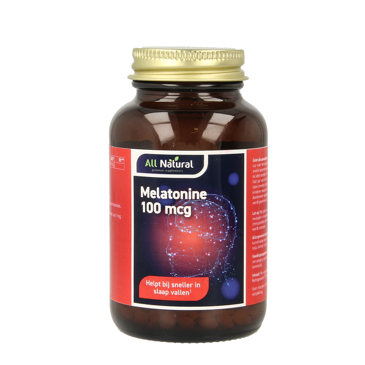 All Natural Melatonine 100mcg 500.00 Tabletten