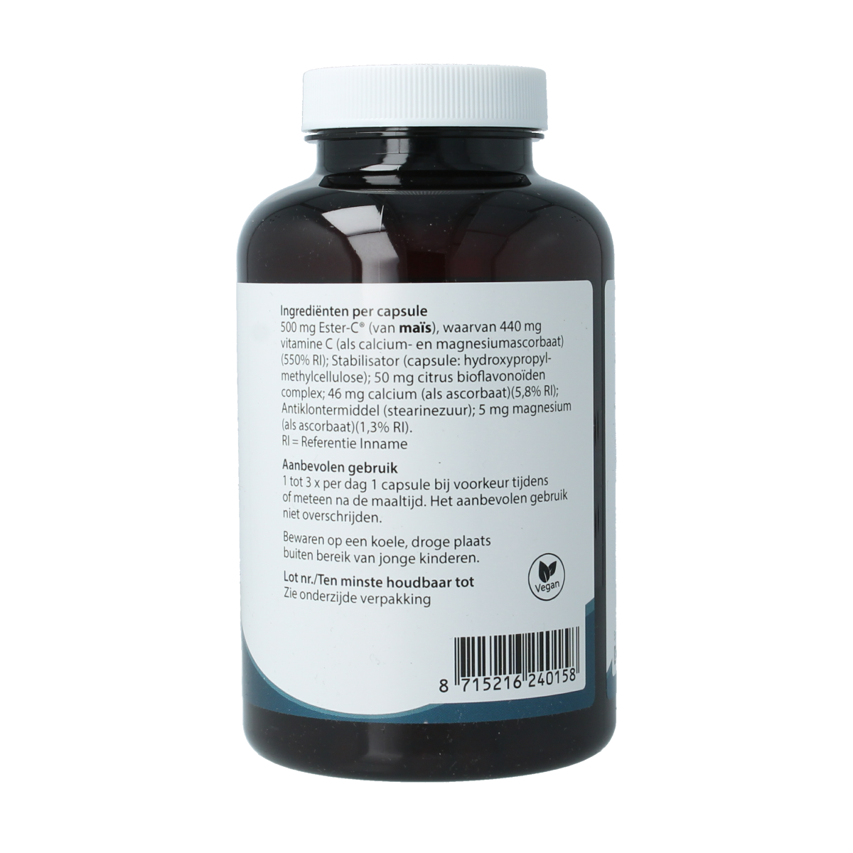 Springfield Ester-C gebufferde vitamine C 180.00 Vegetarische capsules