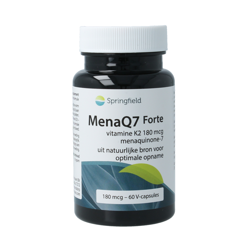Springfield MenaQ7 Forte vitamine K2 180 mcg 60 Vegetarische capsules