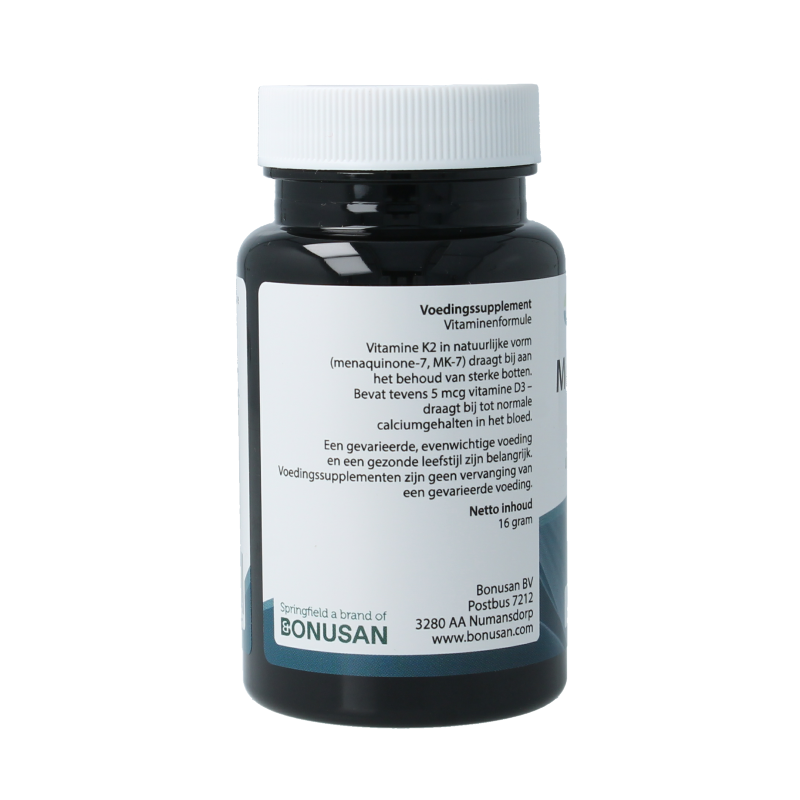 Springfield MenaQ7 Forte vitamine K2 180 mcg 60 Vegetarische capsules