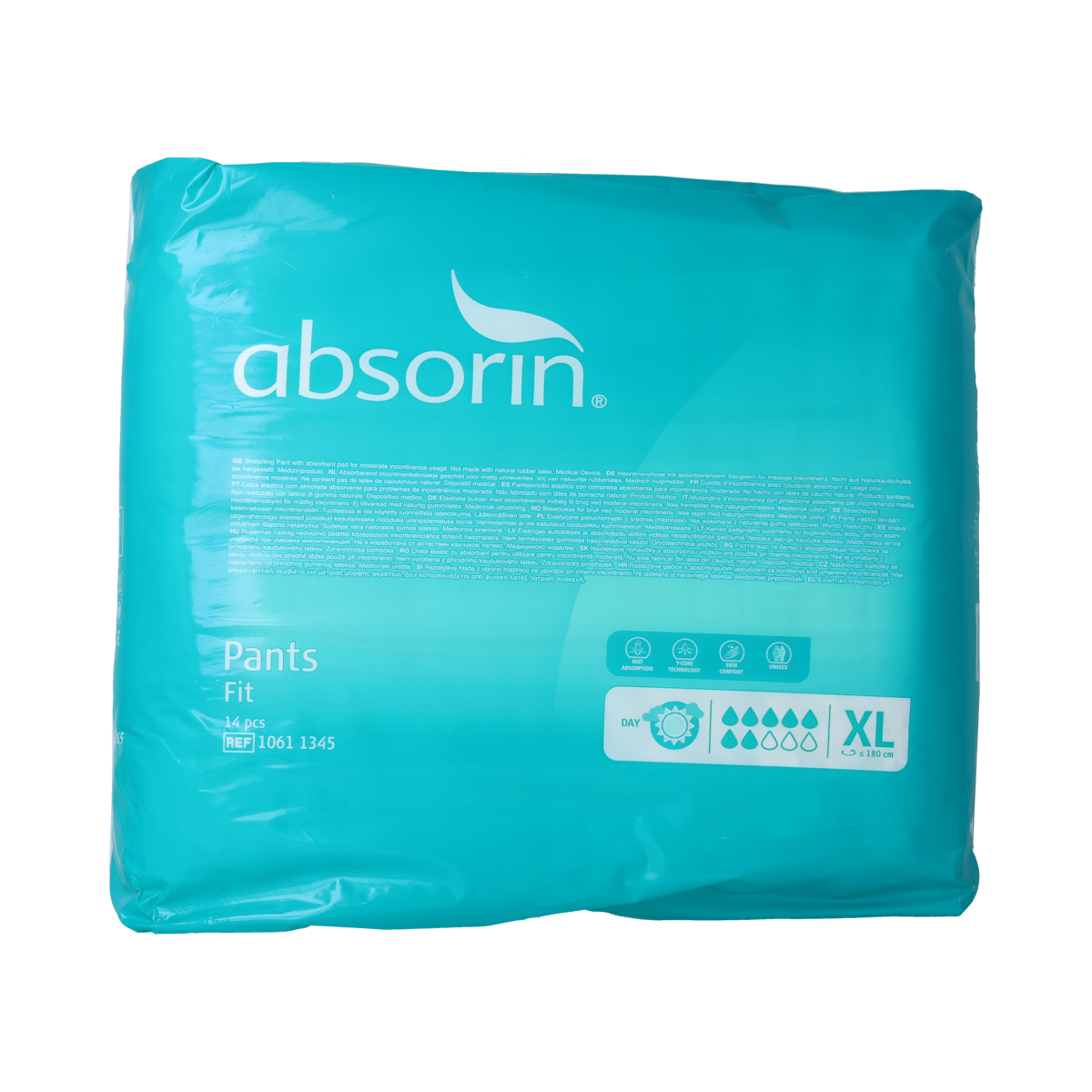 Absorin Comfort pants fit maat XL  14.00 Stuks