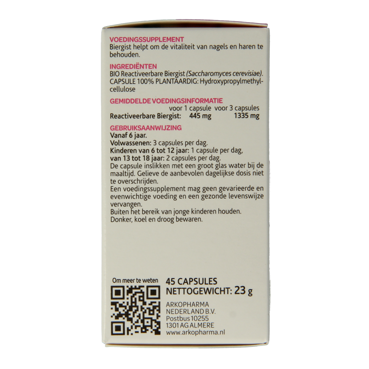 Arkocaps Biergist bio 45.00 Capsules