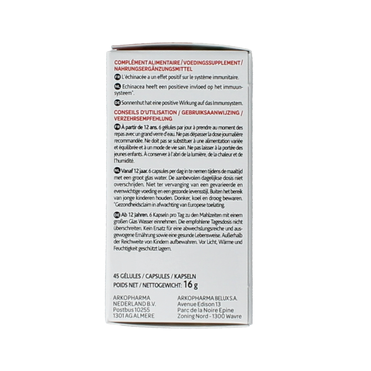 Arkocaps Echinacea bio 45.00 Capsules
