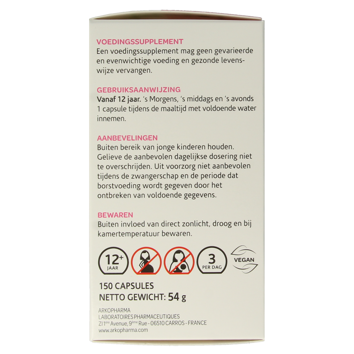 Arkocaps Brandnetel bio 150.00 Vegetarische capsules
